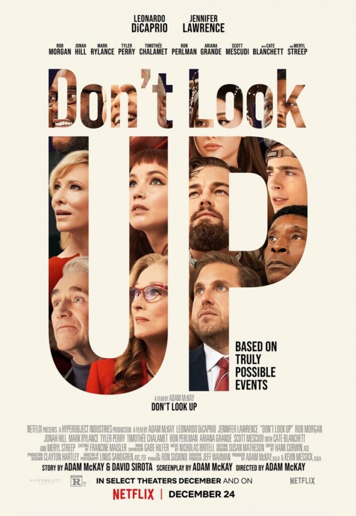 Poster de la película Don´t Look Up que transmite Netflix